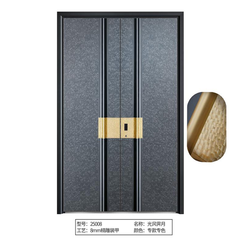 全鋁不銹鋼精雕裝甲門